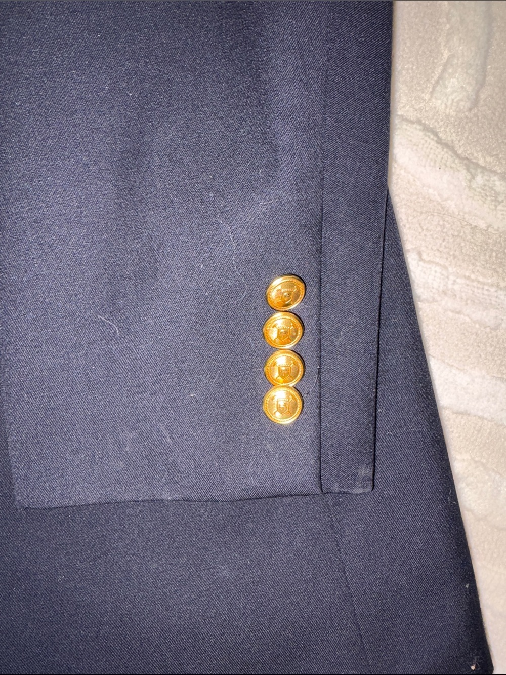 Ralph Lauren Navy Blazer with Gold Buttons - Size 46L - Picture 7 of 9
